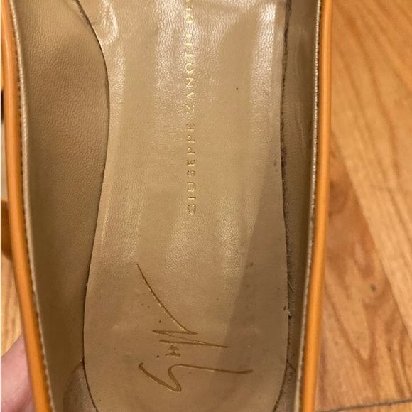 Giuseppe Zanotti Orange Patent leather kitten heels size 7 - Picture 10 of 13
